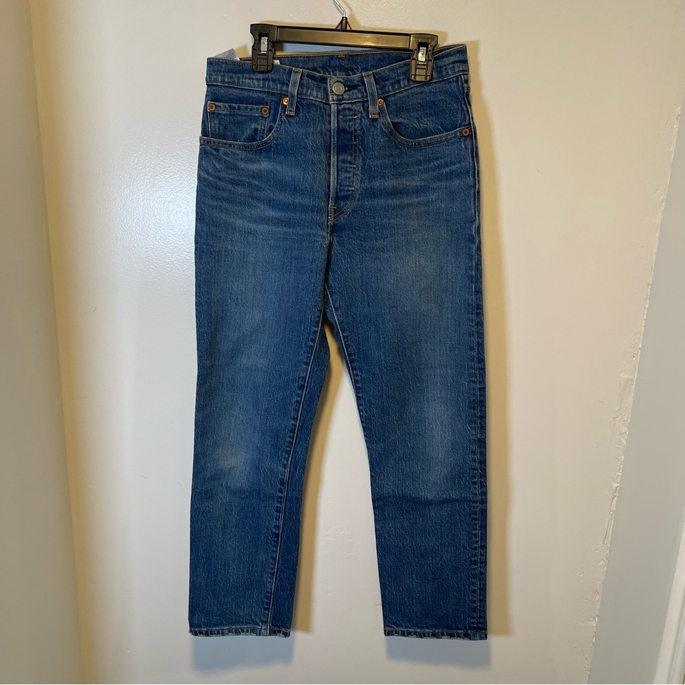Levi's 501 full button fly blue jeans women's size W26 L26